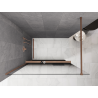 Mexen Kioto+ sprchová stěna s policí Walk-in 80 x 200 cm, ombre černá 8 mm, kartáčovaná měď - 800-080-121-65-76