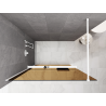 Mexen Kioto+ sprchová stěna s poličkou Walk-in 70 x 200 cm, bronz 8 mm, bílá - 800-070-121-20-32
