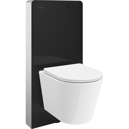 Mexen Rico nástěnná WC sada s pneumatickým rámem Tex Air G s WC mísou Tornado a pomalu zavíratelným sedátkem bílá