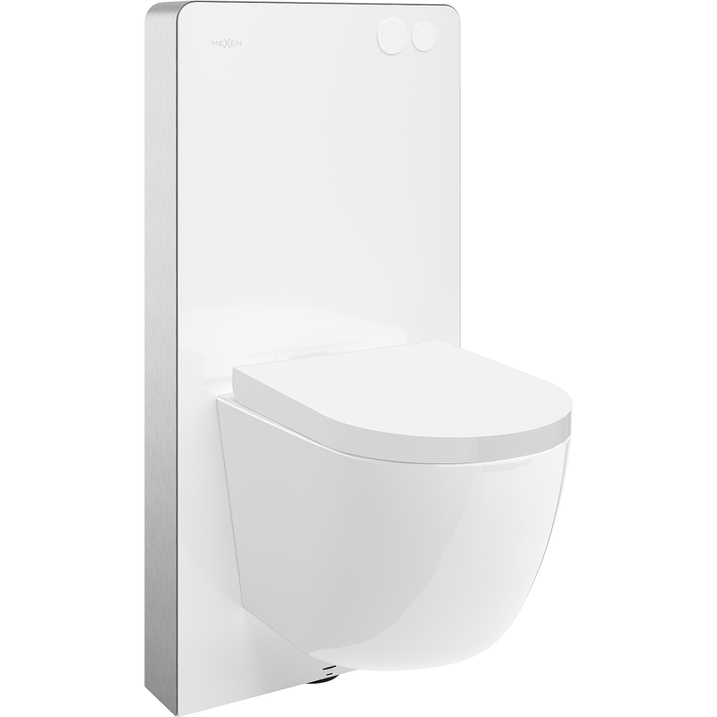 Mexen Lena sada nástěnná WC rám pneumatický Tex Air G s WC mísou a pomalu padajícím sedátkem, bílá - 615030220200A-20