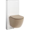 Mexen Lena sada WC nadomítkový rám pneumatik Tex Air G s WC mísou a pomalu sklopnou deskou, cappuccino mat