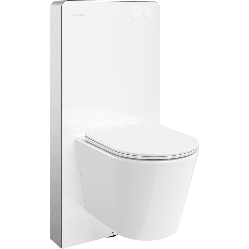 Mexen Rico nástěnná sada WC s pneumatickým modulem Tex Air G s WC mísou a pomalu padajícím sedátkem, bílá
