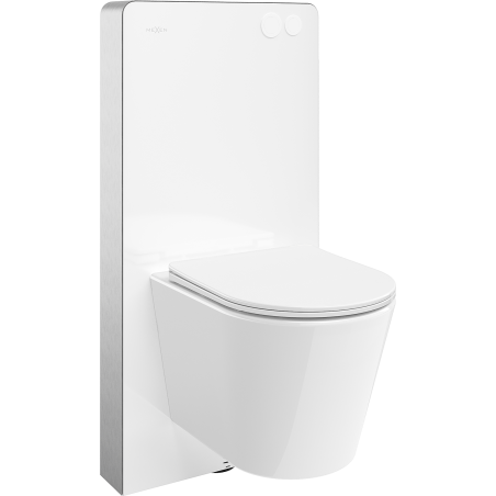 Mexen Rico nástěnná sada WC s pneumatickým modulem Tex Air G s WC mísou a pomalu padajícím sedátkem, bílá