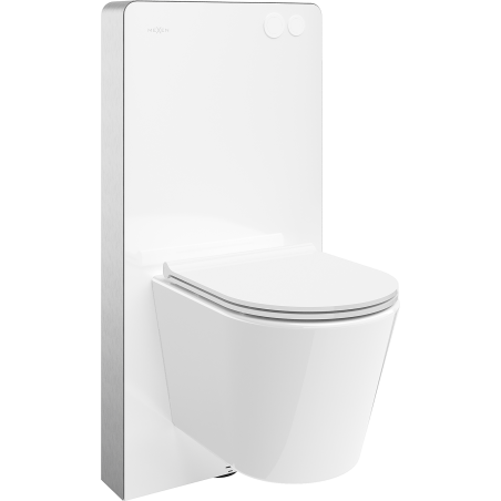 Mexen Rico nástěnná sada WC Tex Air G s mechanismem splachování Tornado a sedátkem pomalu zavírajícím se, bílá