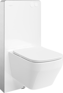 Mexen Riva sada WC nástěnný rám pneumatický Tex Air G s WC mísou Tornado a pomalu padajícím sedátkem bílý