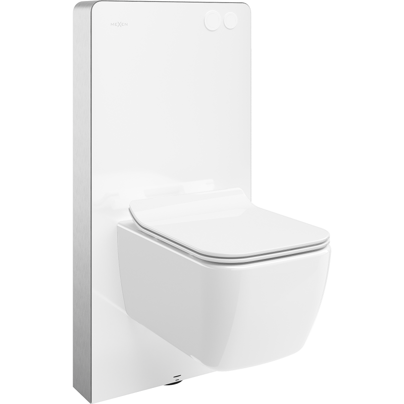 Mexen Stella nástěnná sada WC s pneumatickým rámem Tex Air G s WC mísou a pomalu sklopným sedátkem, bílá
