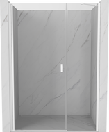 Mexen Mist-B sprchové dveře výklopné 100 cm, transparentní, bílé - 8A2-100-001-20-00