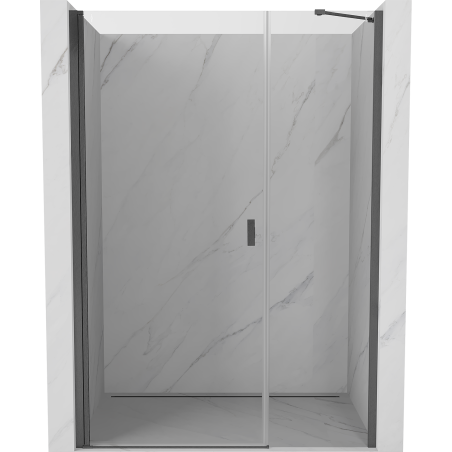 Mexen Mist-B křídlové sprchové dveře 120 cm, transparentní, kartáčovaný Gun Gray - 8A2-120-001-66-00
