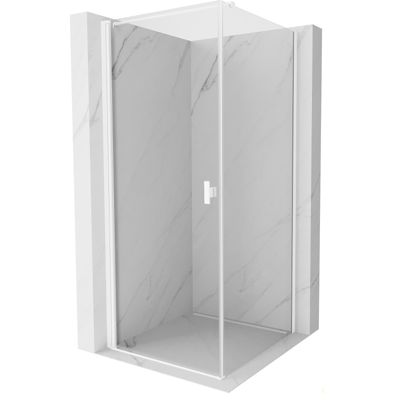 Mexen Mist-B sprchový kout s křídlovými dveřmi 70 x 70 cm, transparentní, bílý - 8A2T-070-070-20-00
