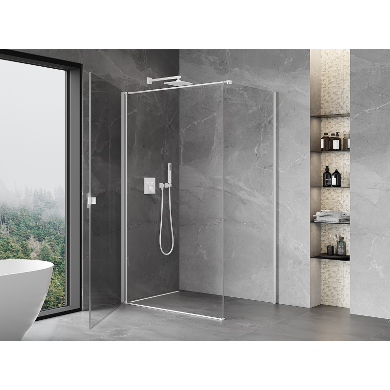 Mexen Mist-B sprchový kout skládací 90 x 85 cm, transparentní, bílá - 8A2T-090-085-20-00