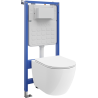 Mexen Lena sada WC pod omítku s pneumatickým rámem Tex Air Slim s WC mísou 2.0 Tornado a pomalu uzavíratelným sedátkem,