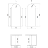 Mexen Kioto-Q sprchová stěna Walk-in 80 x 200 cm, transparentní 8 mm, chrom - 800-080-101-01-00-Q
