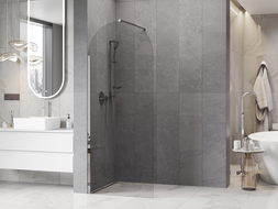 Mexen Kioto-Q sprchová stěna Walk-in 80 x 200 cm, transparentní 8 mm, chrom - 800-080-101-01-00-Q