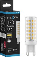 Mexen Aura LED žárovka G9, 6W, Teplá - 3000K, 660 lm - L121-G9-0630-01