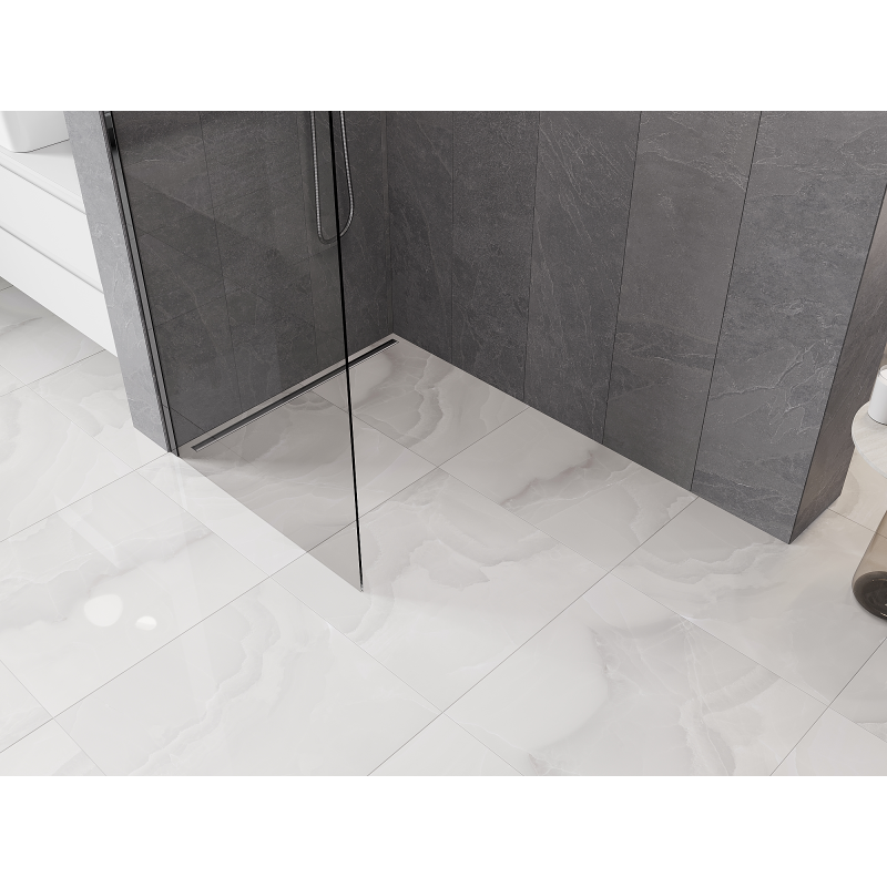Mexen Kioto-Q Sprchová stěna Walk-in 90 x 200 cm, transparentní 8 mm, chrom - 800-090-101-01-00-Q