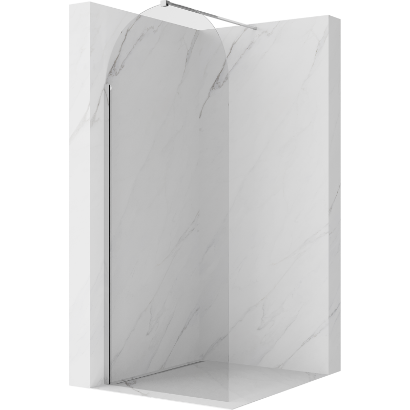 Mexen Kioto-Q Sprchová stěna Walk-in 90 x 200 cm, transparentní 8 mm, chrom - 800-090-101-01-00-Q
