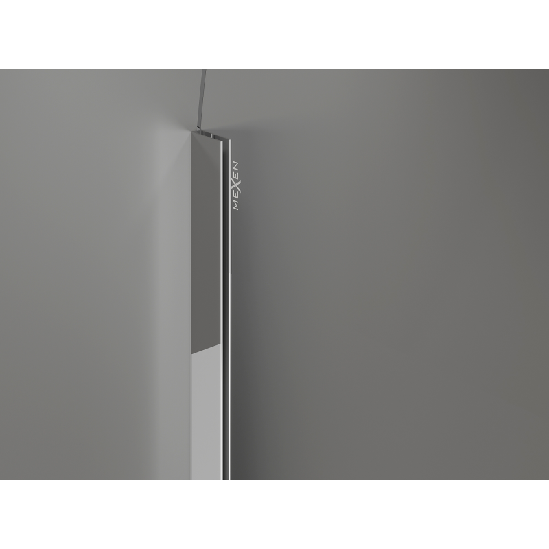 Mexen Kioto-Q sprchová zástěna Walk-in 100 x 200 cm, transparentní 8 mm, chrom - 800-100-101-01-00-Q