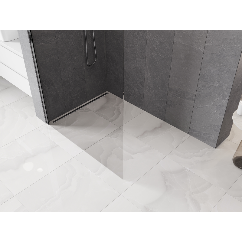 Mexen Kioto-Q sprchová zástěna Walk-in 100 x 200 cm, transparentní 8 mm, chrom - 800-100-101-01-00-Q