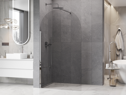 Mexen Kioto-Q sprchová stěna Walk-in 120 x 200 cm, transparentní 8 mm, chrom - 800-120-101-01-00-Q