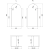 Mexen Kioto-Q sprchová zástěna Walk-in 90 x 200 cm, transparentní 8 mm, bílá - 800-090-101-20-00-Q