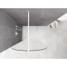 Mexen Kioto-Q stěna sprchová Walk-in 100 x 200 cm, transparentní 8 mm, bílá - 800-100-101-20-00-Q