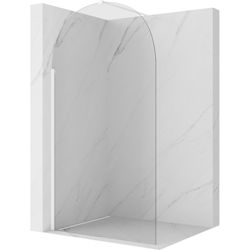 Mexen Kioto-Q sprchová stěna Walk-in 120 x 200 cm, transparentní 8 mm, bílá - 800-120-101-20-00-Q