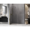Mexen Kioto-Q sprchová stěna Walk-in 80 x 200 cm, transparentní 8 mm, zlatá - 800-080-101-50-00-Q