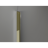 Mexen Kioto-Q Sprchová stěna Walk-in 90 x 200 cm, transparentní 8 mm, zlatá - 800-090-101-50-00-Q
