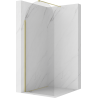Mexen Kioto-Q sprchová stěna Walk-in 90 x 200 cm, transparentní 8 mm, zlatá kartáčovaná - 800-090-101-55-00-Q