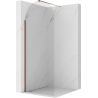 Mexen Kioto-Q sprchová stěna Walk-in 80 x 200 cm, transparentní 8 mm, růžové zlato - 800-080-101-60-00-Q