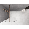 Mexen Kioto-Q sprchová stěna Walk-in 80 x 200 cm, transparentní 8 mm, růžové zlato - 800-080-101-60-00-Q