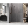Mexen Kioto-Q sprchová stěna Walk-in 80 x 200 cm, transparentní 8 mm, růžové zlato - 800-080-101-60-00-Q