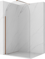 Mexen Kioto-Q sprchová stěna Walk-in 100 x 200 cm, transparentní 8 mm, růžové zlato - 800-100-101-60-00-Q