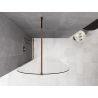 Mexen Kioto-Q sprchová stěna Walk-in 100 x 200 cm, transparentní 8 mm, růžové zlato - 800-100-101-60-00-Q