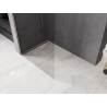 Mexen Kioto-Q sprchová stěna Walk-in 120 x 200 cm, transparentní 8 mm, kartáčovaná měď - 800-120-101-65-00-Q