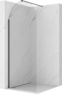Mexen Kioto-Q sprchová stěna Walk-in 80 x 200 cm, transparentní 8 mm, kartáčovaná zbraň šedá - 800-080-101-66-00-Q