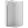 Mexen Kioto-Q sprchová stěna Walk-in 90 x 200 cm, transparentní 8 mm, kartáčovaná zbraň šedá - 800-090-101-66-00-Q