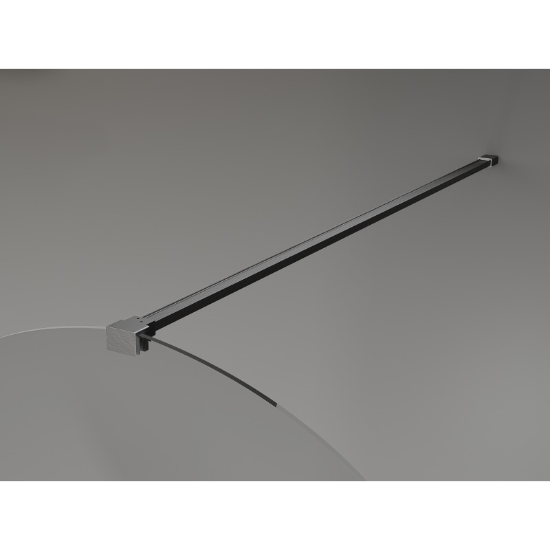 Mexen Kioto-Q sprchová stěna Walk-in 100 x 200 cm, transparentní 8 mm, kartáčovaná šedá zbraň - 800-100-101-66-00-Q