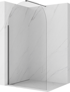 Mexen Kioto-Q sprchová stěna Walk-in 110 x 200 cm, transparentní 8 mm, kartáčovaná šedá zbraň - 800-110-101-66-00-Q