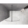 Mexen Kioto-Q sprchová stěna Walk-in 120 x 200 cm, transparentní 8 mm, kartáčovaná šedá pistole - 800-120-101-66-00-Q
