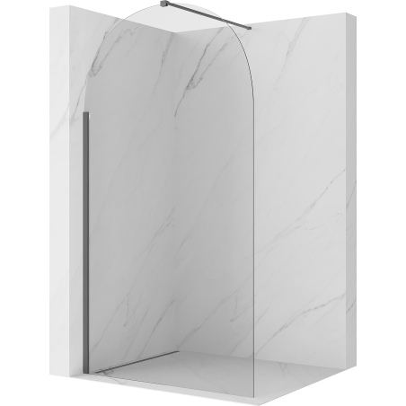 Mexen Kioto-Q sprchová stěna Walk-in 120 x 200 cm, transparentní 8 mm, kartáčovaná šedá pistole - 800-120-101-66-00-Q