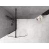 Mexen Kioto-Q sprchová stěna Walk-in 80 x 200 cm, transparentní 8 mm, černá - 800-080-101-70-00-Q