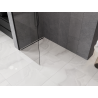Mexen Kioto-Q sprchová stěna Walk-in 90 x 200 cm, transparentní 8 mm, černá - 800-090-101-70-00-Q
