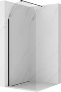 Mexen Kioto-Q sprchová stěna Walk-in 90 x 200 cm, transparentní 8 mm, černá - 800-090-101-70-00-Q