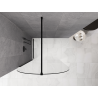 Mexen Kioto-Q sprchová stěna Walk-in 100 x 200 cm, transparentní 8 mm, černá - 800-100-101-70-00-Q