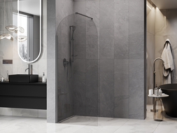 Mexen Kioto-Q sprchová zástěna Walk-in 90 x 200 cm, transparentní 8 mm, gun metal - 800-090-101-95-00-Q