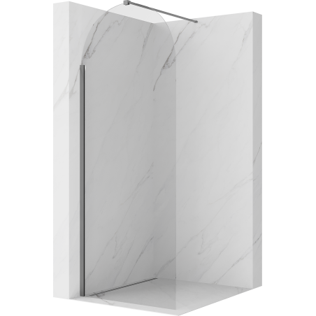 Mexen Kioto-Q sprchová zástěna Walk-in 90 x 200 cm, transparentní 8 mm, gun metal - 800-090-101-95-00-Q