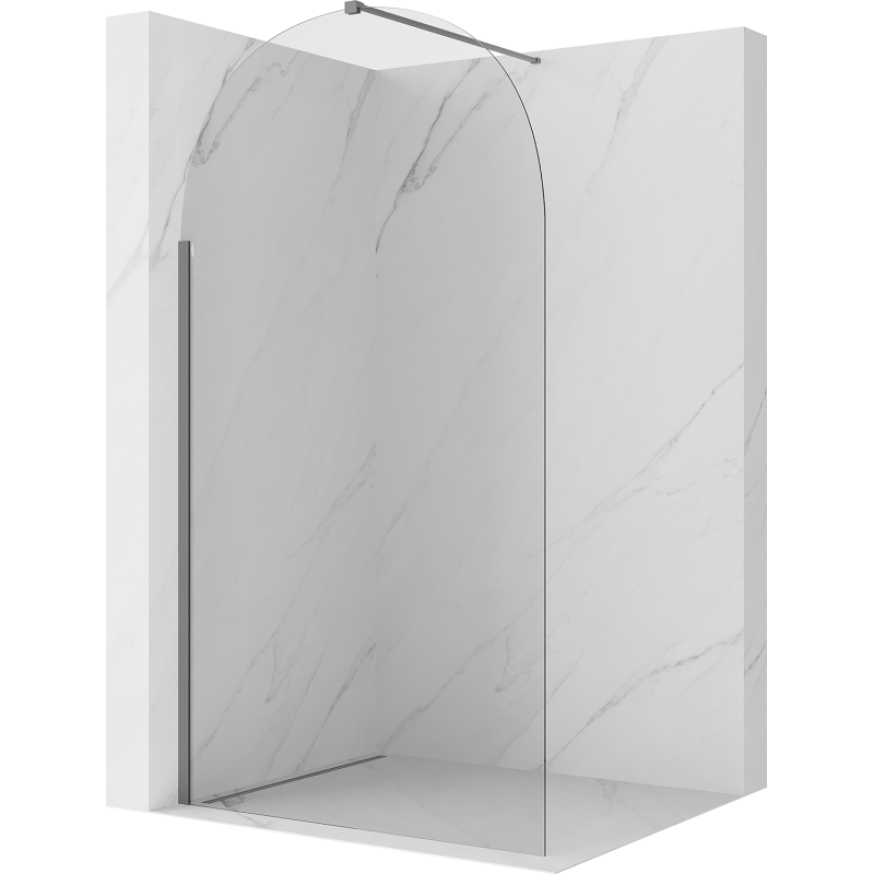 Mexen Kioto-Q sprchová stěna Walk-in 110 x 200 cm, průhledná 8 mm, gun metal - 800-110-101-95-00-Q