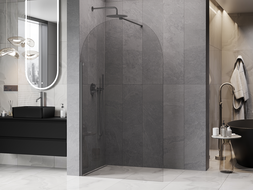 Mexen Kioto-Q sprchová stěna Walk-in 120 x 200 cm, transparentní 8 mm, gun metal - 800-120-101-95-00-Q