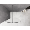 Mexen Kioto-Q sprchová stěna Walk-in 120 x 200 cm, transparentní 8 mm, gun metal - 800-120-101-95-00-Q